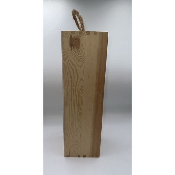 Natural Wooden Wine Red Crate with Handle with Sliding Cover Classy 31-08 - Picture 3 of 16